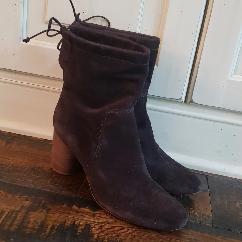 Madewell The Neva Foldover Boot in Suede  K4971